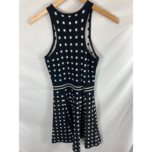 Townsen Square Print Fit Flare Sleeveless Black White Dress Size Small - Picture 6 of 6